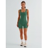 image:imageAUTOMET Womens Workout Romper Flattering Shaping Jumpsuit for Summer 2026Darkgreen