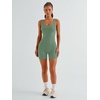image:imageAUTOMET Womens Workout Romper Flattering Shaping Jumpsuit for Summer 2026Green