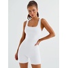 image:imageAUTOMET Womens Workout Romper Flattering Shaping Jumpsuit for Summer 2026White