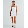 image:imageAUTOMET Womens Workout Romper Flattering Shaping Jumpsuit for Summer 2026White
