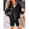 image:imageAUTOMET Womens Zip Up Hoodies Fleece Jackets 2026 Oversized SweatshirtsBlack