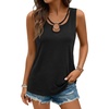 image:imageAUTOMET Women Cute Tank Tops Casual Sleeveless Sexy Cut Out Ring Keyhole Neck Trendy 2026 Summer Fashion Flowy ClothesBlack