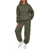 image:imageAUTOMET Womens 2 Piece Lounge Sweat Sets Fall Fashion Matching SweatsuitsArmygreen