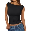 image:imageAUTOMET Womens Going Out Tank Tops Sleeveless Summer 2026 Trendy Cute Shirts Boat Neck Basic Y2K Fashion Outfits ClothesBlack