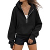 image:imageAUTOMET Womens Hoodies Half Zip Up Casual Comfort Fall Clothes 2026Black