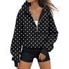 image:imageAUTOMET Womens Hoodies Half Zip Up Casual Comfort Fall Clothes 2026Black Polka Dot