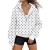 image:imageAUTOMET Womens Hoodies Half Zip Up Casual Comfort Fall Clothes 2026White Polka Dot