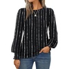 image:imageAUTOMET Womens Long Sleeve Shirts Fall Blouses Tops Business Casual OutfitsBlack Dot Line