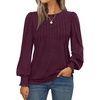 image:imageAUTOMET Womens Long Sleeve Shirts Fall Blouses Tops Business Casual OutfitsWine Red