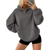 image:imageAUTOMET Womens Oversized Fleece Hoodies Pullover Sweatshirts Fall ClothesBlackgrey