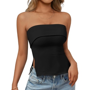 image:imageAUTOMET Going Out Tube Tops for Women 2026 Trendy Summer Off Shoulder Backless Cute Work Shirts Vacation Top Y2k OutfitsBlack