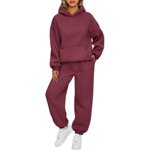 image:imageAUTOMET Womens 2 Piece Lounge Sweat Sets Fall Fashion Matching SweatsuitsRed