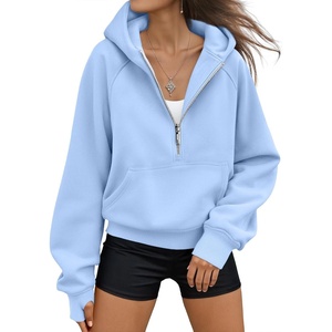 image:imageAUTOMET Womens Hoodies Half Zip Up Casual Comfort Fall Clothes 2026Lightblue