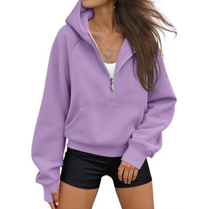 image:imageAUTOMET Womens Hoodies Half Zip Up Casual Comfort Fall Clothes 2026Purple