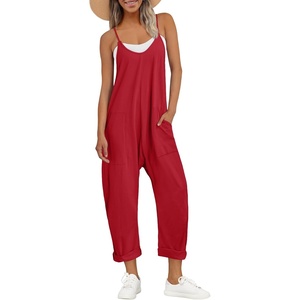 image:imageAUTOMET Womens Jumpsuits Casual Summer Romper Beach Vacation Outfits 2026Red