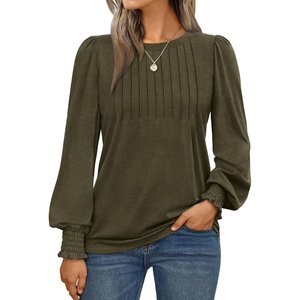 image:imageAUTOMET Womens Long Sleeve Shirts Fall Blouses Tops Business Casual OutfitsArmy Green