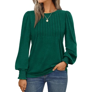 image:imageAUTOMET Womens Long Sleeve Shirts Fall Blouses Tops Business Casual OutfitsGreen