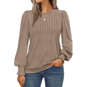 image:imageAUTOMET Womens Long Sleeve Shirts Fall Blouses Tops Business Casual OutfitsKhaki