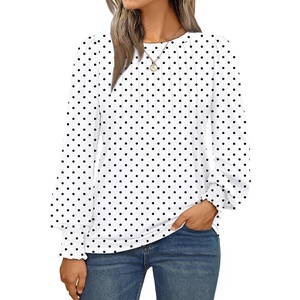 image:imageAUTOMET Womens Long Sleeve Shirts Fall Blouses Tops Business Casual OutfitsWhite Dots