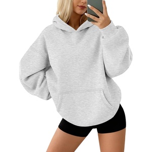 image:imageAUTOMET Womens Oversized Fleece Hoodies Pullover Sweatshirts Fall ClothesGrey