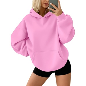 image:imageAUTOMET Womens Oversized Fleece Hoodies Pullover Sweatshirts Fall ClothesPink