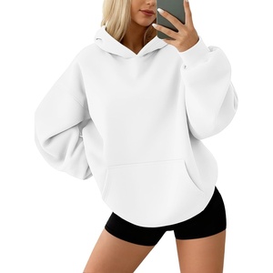 image:imageAUTOMET Womens Oversized Fleece Hoodies Pullover Sweatshirts Fall ClothesWhite