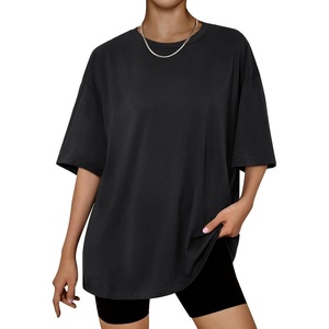 image:imageAUTOMET Womens Oversized T Shirts Workout Plus Size Short Sleeve Tops Casual Loose Basic Tees Summer Trendy Outfits 2026Black