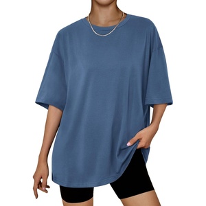 image:imageAUTOMET Womens Oversized T Shirts Workout Plus Size Short Sleeve Tops Casual Loose Basic Tees Summer Trendy Outfits 2026Blue