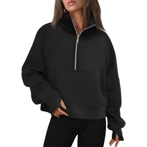 image:imageAUTOMET Womens Sweatshirts Half Zip Fleece Pullover Fall OutfitsBlack