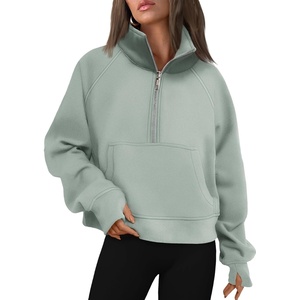 image:imageAUTOMET Womens Sweatshirts Half Zip Fleece Pullover Fall OutfitsGreygreen