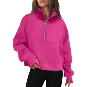 image:imageAUTOMET Womens Sweatshirts Half Zip Fleece Pullover Fall OutfitsHotpink