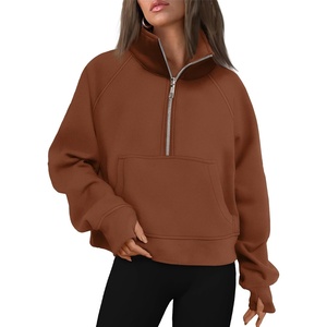 image:imageAUTOMET Womens Sweatshirts Half Zip Fleece Pullover Fall OutfitsMaple