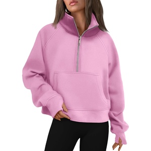 image:imageAUTOMET Womens Sweatshirts Half Zip Fleece Pullover Fall OutfitsPink