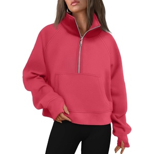 image:imageAUTOMET Womens Sweatshirts Half Zip Fleece Pullover Fall OutfitsRose