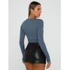 image:imageAUTOMET 3 Pack Womens Long Sleeve Basic Shirts Underscrub Compression TopsBlack white haze Blue