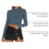 image:imageAUTOMET 3 Pack Womens Long Sleeve Basic Shirts Underscrub Compression TopsBlack white haze Blue
