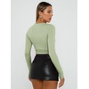image:imageAUTOMET 3 Pack Womens Long Sleeve Basic Shirts Underscrub Compression TopsBlack white light Green