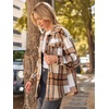image:imageAUTOMET Shackets for Women Plaid Flannel ShirtsApricot
