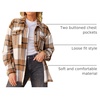 image:imageAUTOMET Shackets for Women Plaid Flannel ShirtsApricot
