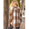 image:imageAUTOMET Shackets for Women Plaid Flannel ShirtsApricot