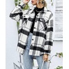 image:imageAUTOMET Shackets for Women Plaid Flannel ShirtsBlackwhite