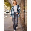 image:imageAUTOMET Shackets for Women Plaid Flannel ShirtsBlue