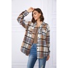 image:imageAUTOMET Shackets for Women Plaid Flannel ShirtsBluebrown