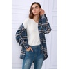 image:imageAUTOMET Shackets for Women Plaid Flannel ShirtsBluegrey