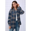 image:imageAUTOMET Shackets for Women Plaid Flannel ShirtsBluegrey