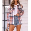 image:imageAUTOMET Shackets for Women Plaid Flannel ShirtsBluepink