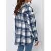 image:imageAUTOMET Shackets for Women Plaid Flannel ShirtsBluewhite
