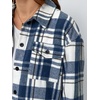 image:imageAUTOMET Shackets for Women Plaid Flannel ShirtsBluewhite
