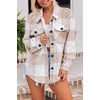 image:imageAUTOMET Shackets for Women Plaid Flannel ShirtsBrownwhite