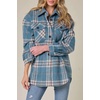 image:imageAUTOMET Shackets for Women Plaid Flannel ShirtsDarkblue